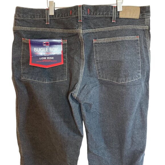 Vintage Bugle Boy Low Rise Black Denim Jeans 40 x 32 Black Baggy Streetwear NWT - Picture 6 of 10
